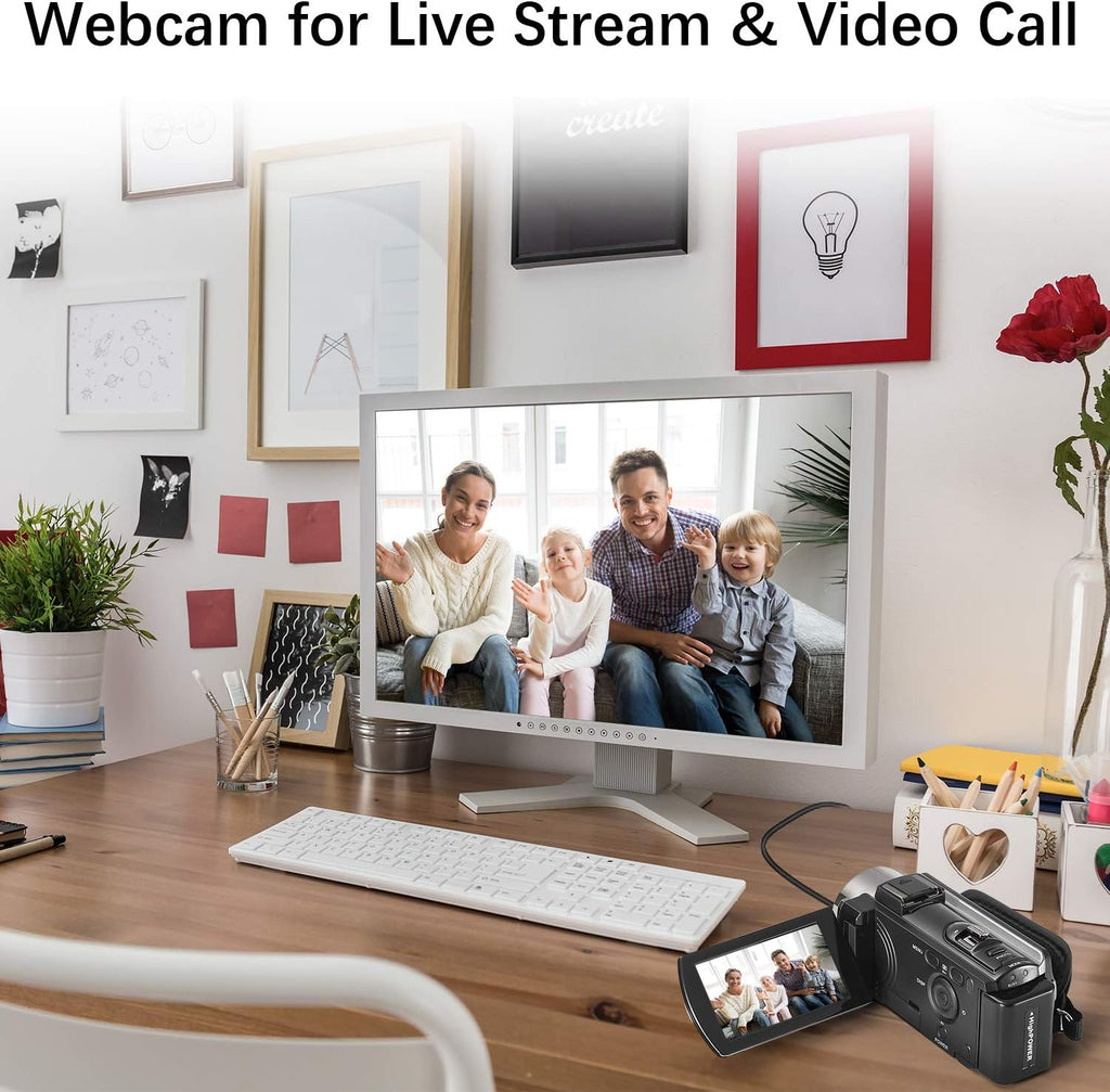 Kimire Video Camera Camcorder Full HD 1080P – Black - Flex Gamingproduct_type