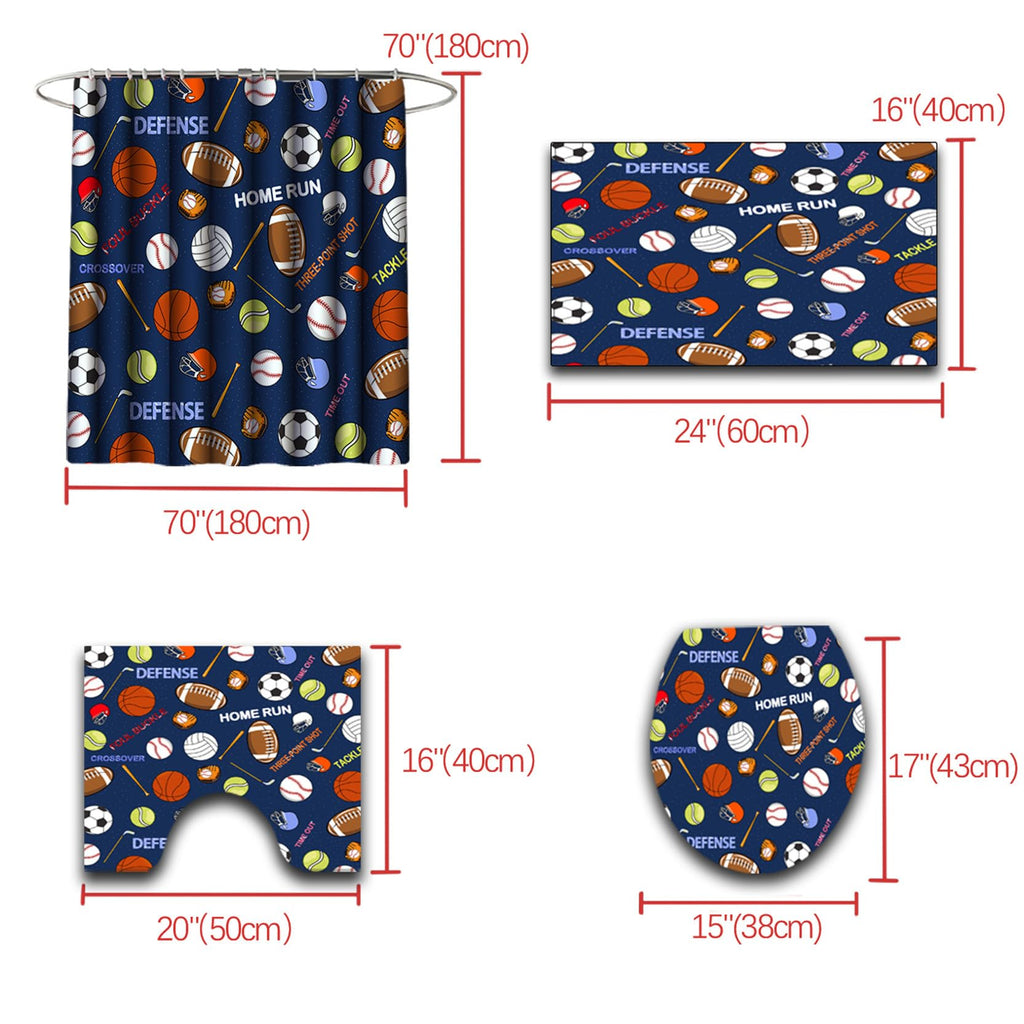 kodhyvj Gamer Shower Curtain Set, 4 Pieces – 9 Designs - Flex Gamingproduct_type