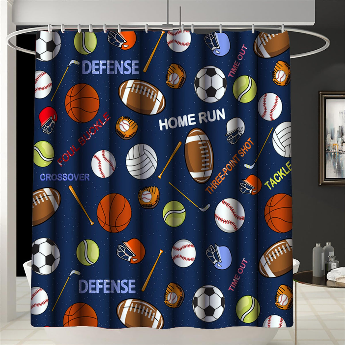 kodhyvj Gamer Shower Curtain Set, 4 Pieces – 9 Designs - Flex Gamingproduct_type