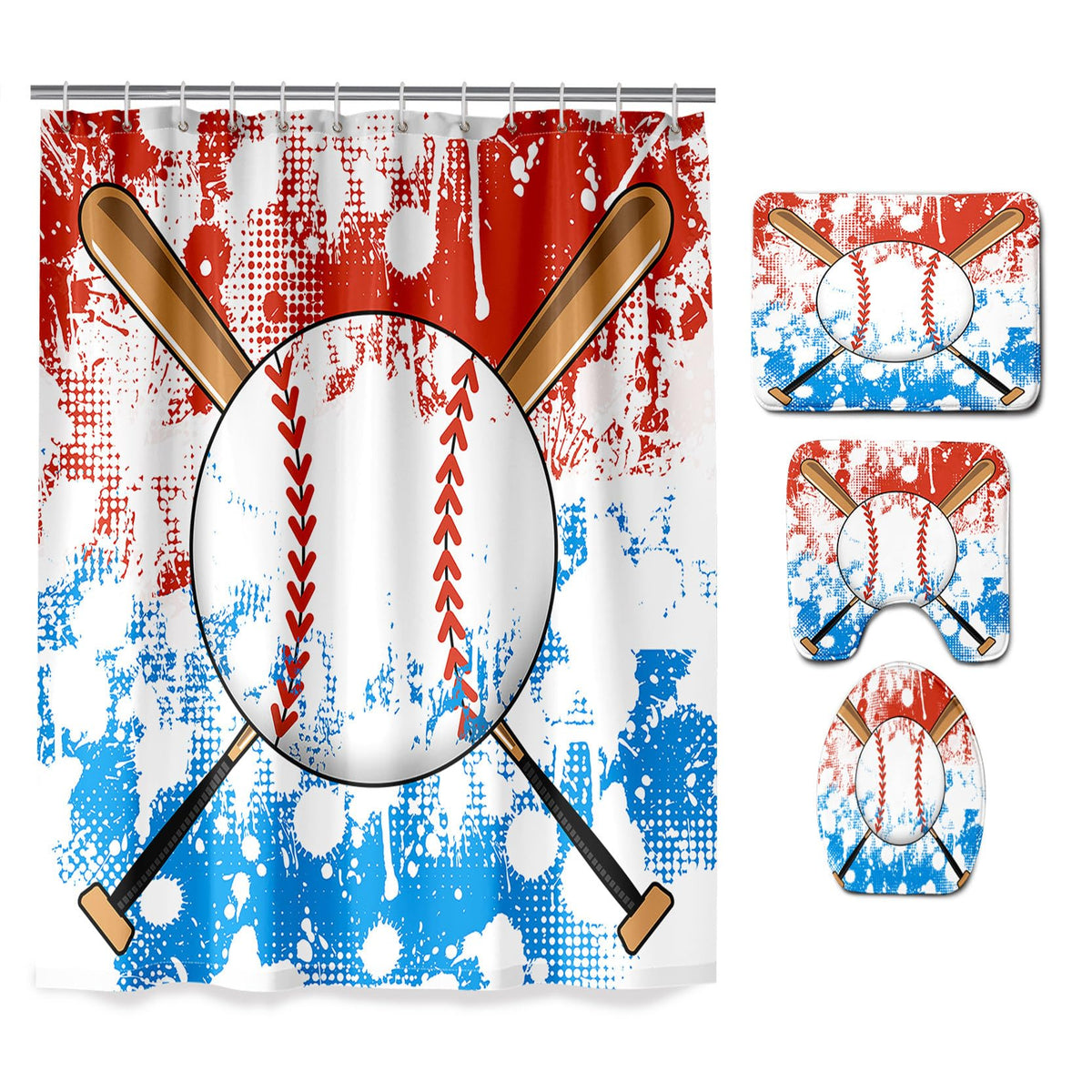 kodhyvj Gamer Shower Curtain Set, 4 Pieces – 9 Designs - Flex Gamingproduct_type