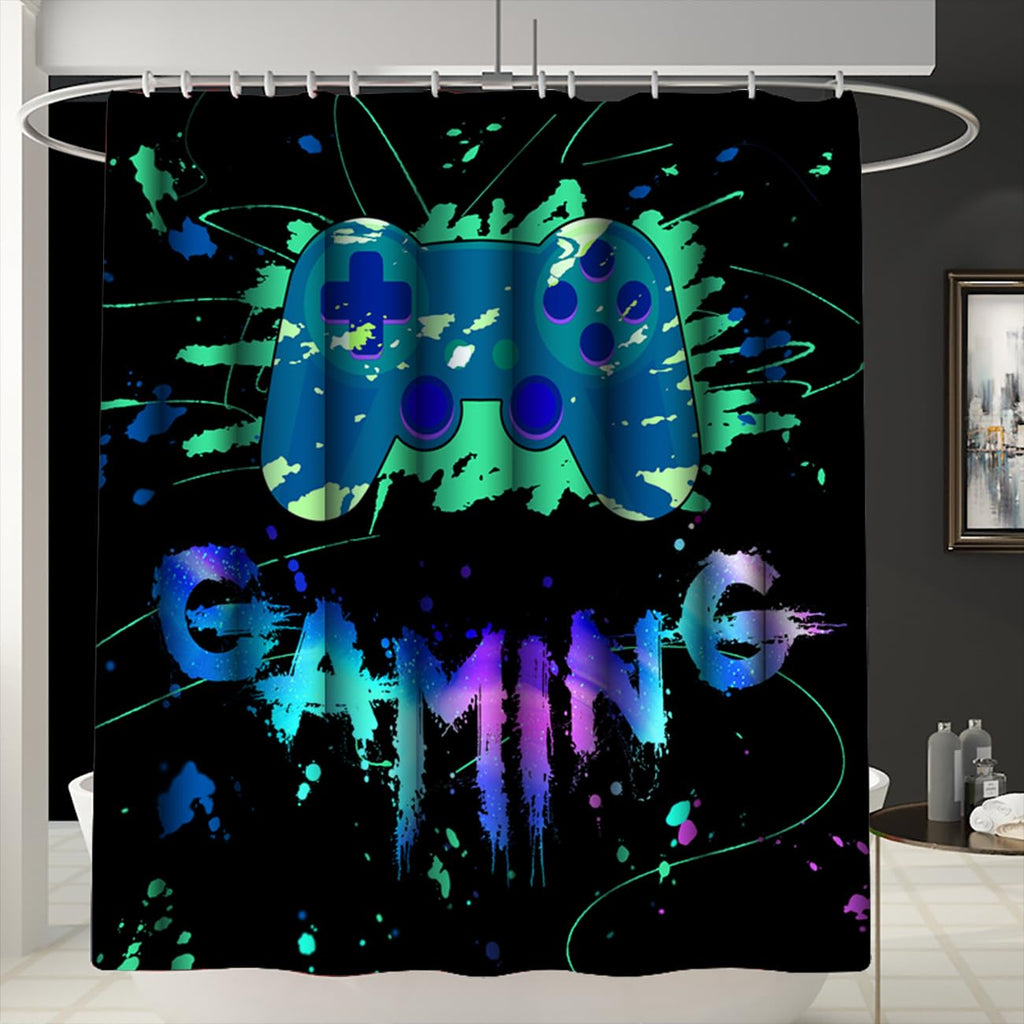 kodhyvj Gamer Shower Curtain Set, 4 Pieces – 9 Designs - Flex Gamingproduct_type