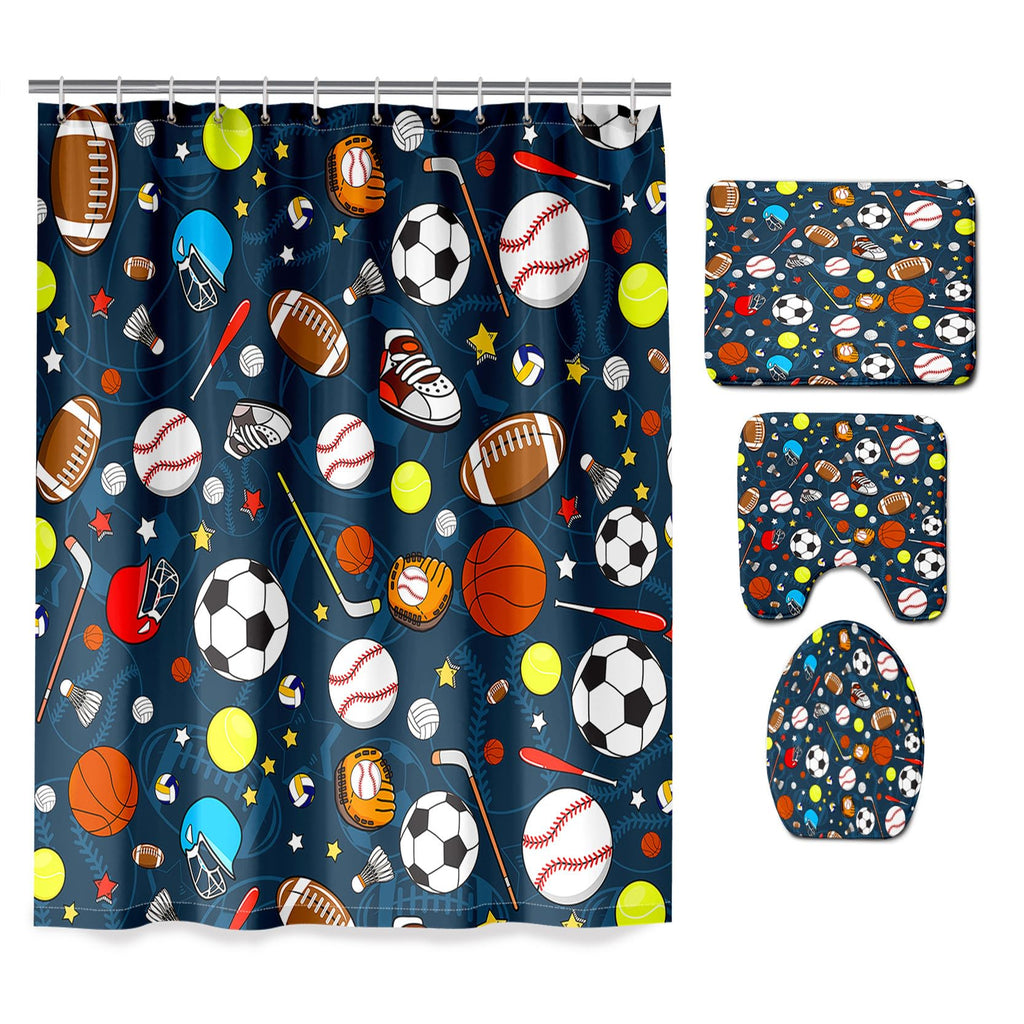 kodhyvj Gamer Shower Curtain Set, 4 Pieces – 9 Designs - Flex Gamingproduct_type