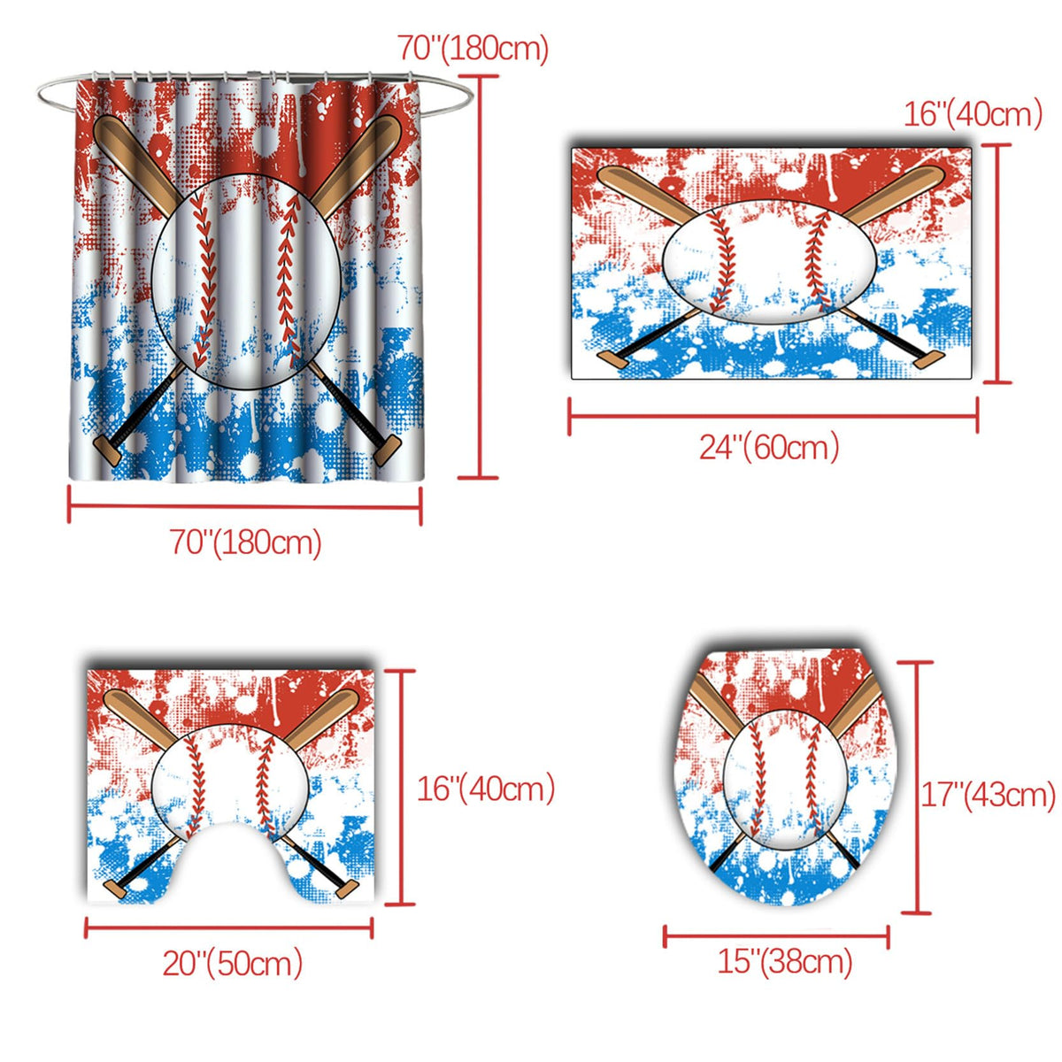 kodhyvj Gamer Shower Curtain Set, 4 Pieces – 9 Designs - Flex Gamingproduct_type