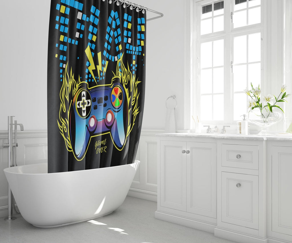 kodhyvj Gamer Shower Curtain Set, 4 Pieces – 9 Designs - Flex Gamingproduct_type