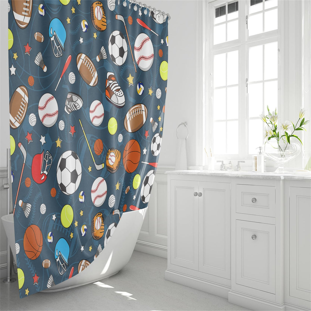 kodhyvj Gamer Shower Curtain Set, 4 Pieces – 9 Designs - Flex Gamingproduct_type