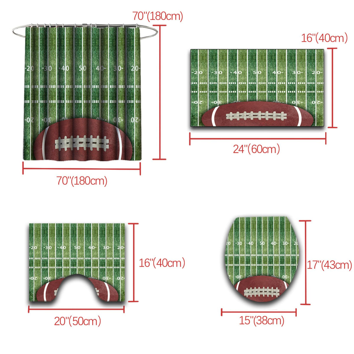 kodhyvj Gamer Shower Curtain Set, 4 Pieces – 9 Designs - Flex Gamingproduct_type