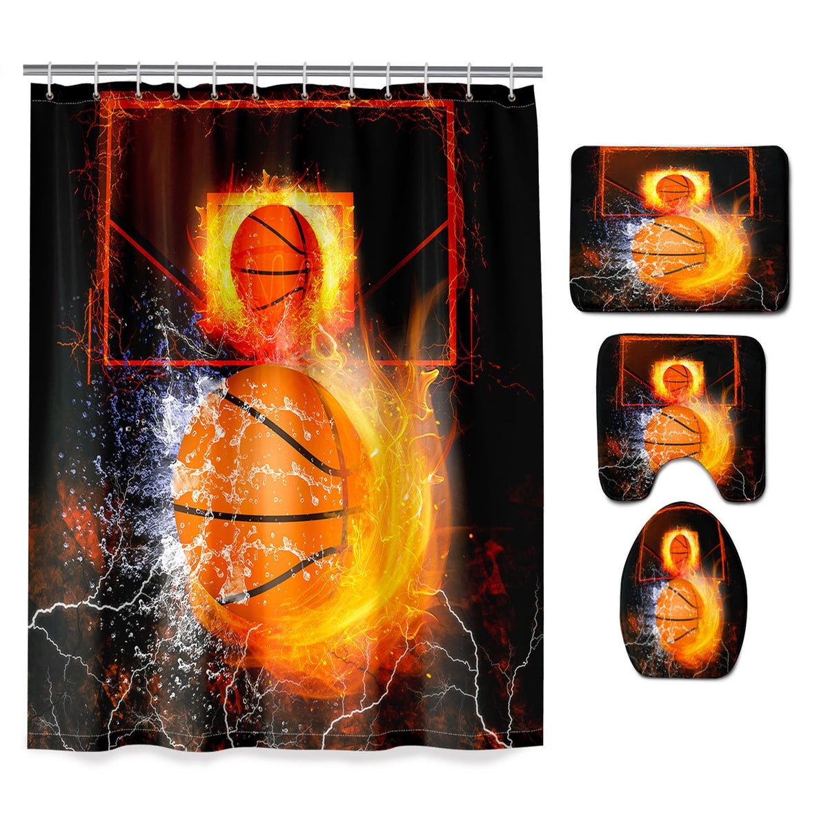 kodhyvj Gamer Shower Curtain Set, 4 Pieces – 9 Designs - Flex Gamingproduct_type