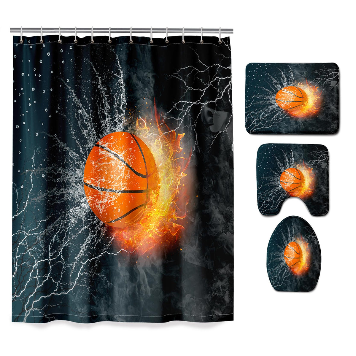 kodhyvj Gamer Shower Curtain Set, 4 Pieces – 9 Designs - Flex Gamingproduct_type