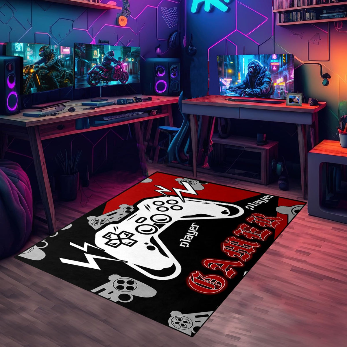 kodhyvj Gaming Area Rug – 11 Sizes & 6 Designs - Flex Gamingproduct_type