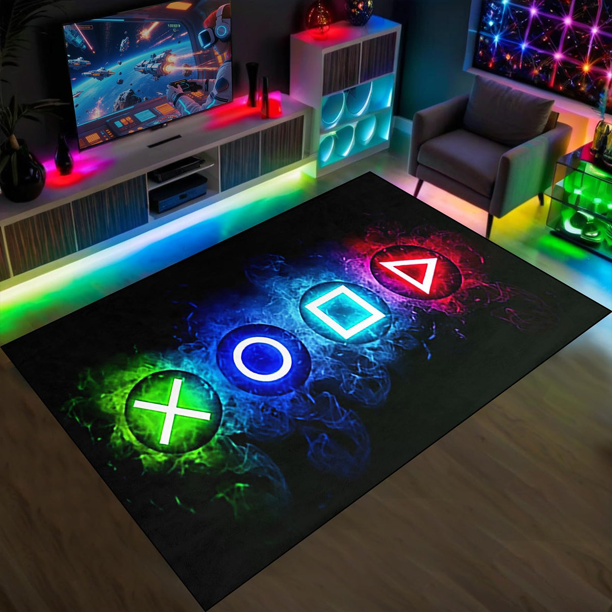 kodhyvj Gaming Area Rug – 11 Sizes & 6 Designs - Flex Gamingproduct_type