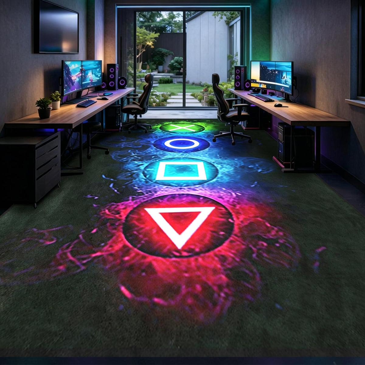 kodhyvj Gaming Area Rug – 11 Sizes & 6 Designs - Flex Gamingproduct_type