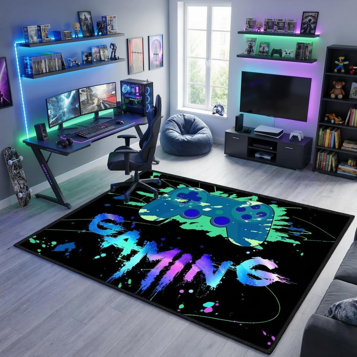kodhyvj Gaming Area Rug – 11 Sizes & 6 Designs - Flex Gamingproduct_type