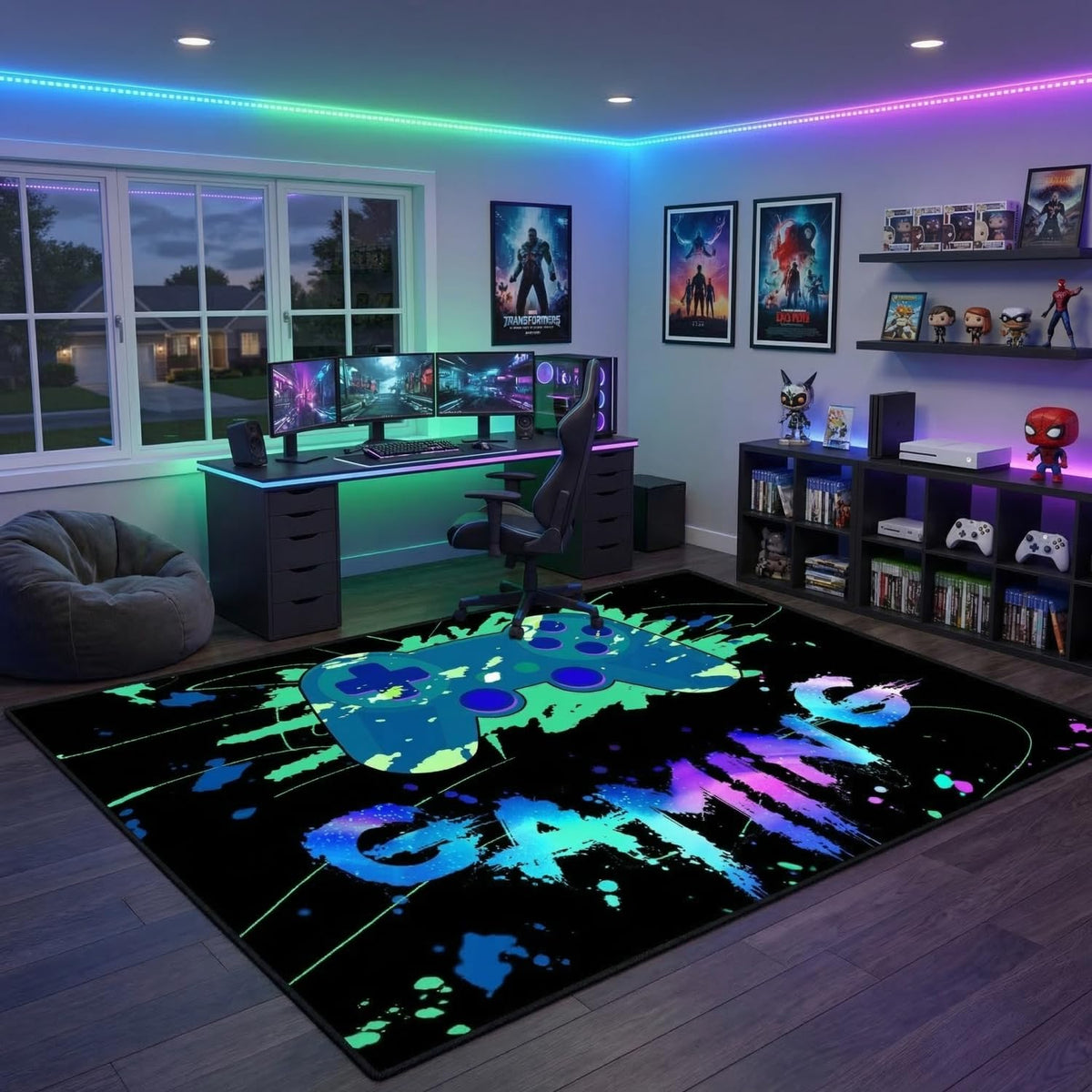 kodhyvj Gaming Area Rug – 11 Sizes & 6 Designs - Flex Gamingproduct_type