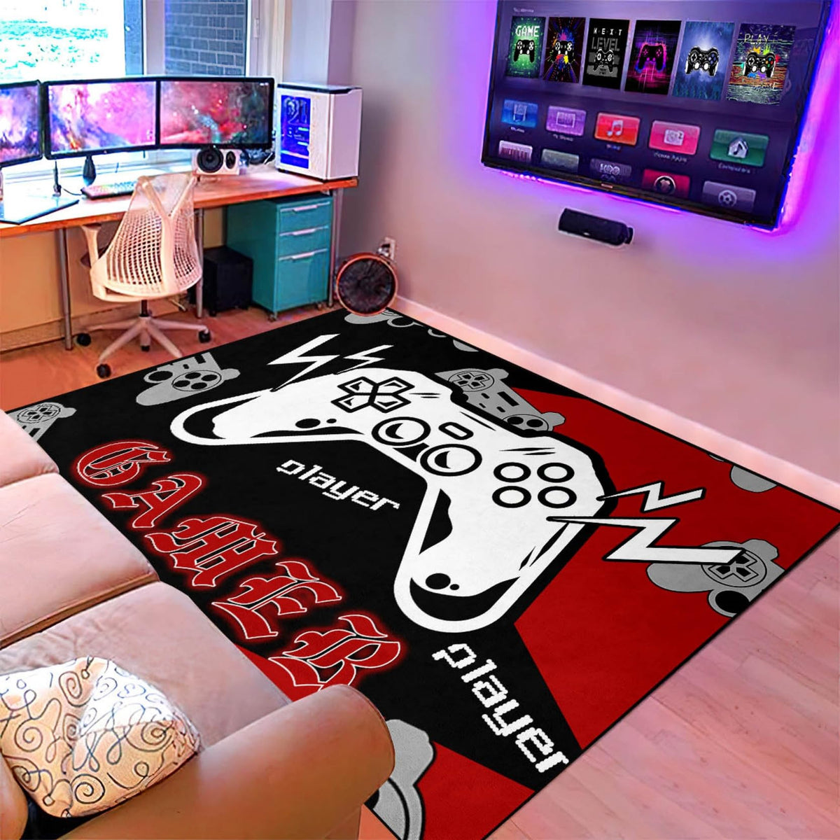 kodhyvj Gaming Area Rug – 11 Sizes & 6 Designs - Flex Gamingproduct_type