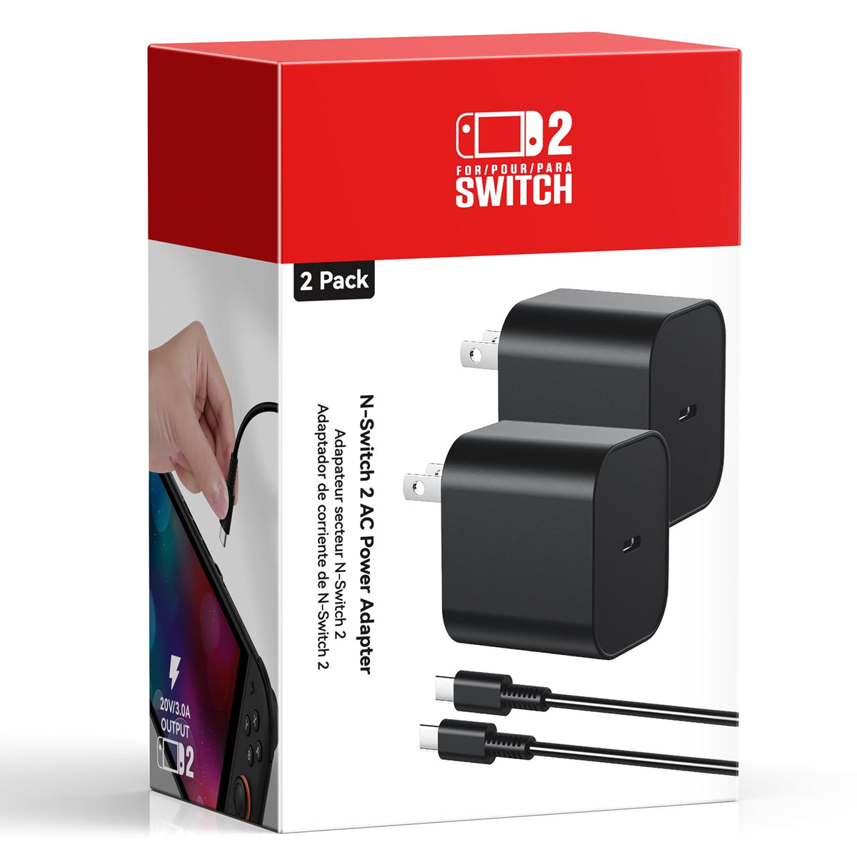 KOVA 60W Nintendo Switch 2 Charger – Fast Charging USB-C – 10 Options - Flex Gamingproduct_type