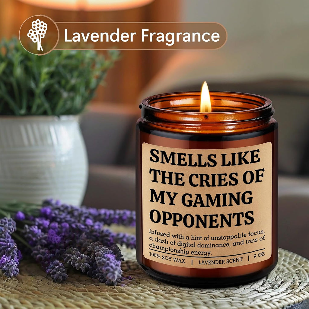 LEADO Gaming Candle – Smells Like Victory – Lavender Scent, 9oz - Flex Gamingproduct_type