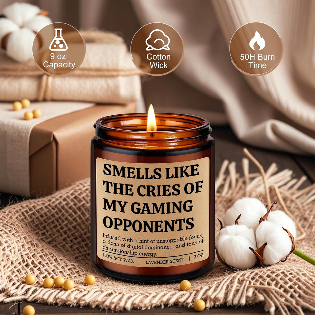 LEADO Gaming Candle – Smells Like Victory – Lavender Scent, 9oz - Flex Gamingproduct_type