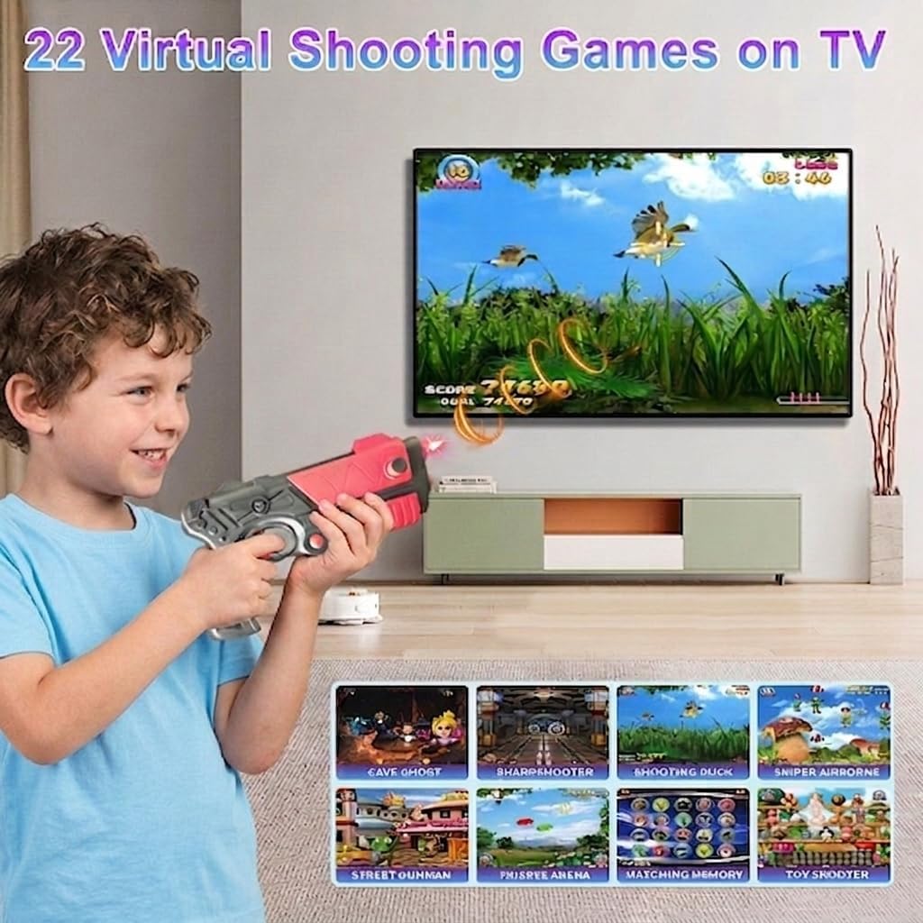 Leyoutime 100+ Games TV Gaming Console with AR Gun & 2 Wireless Controllers - Flex Gamingproduct_type