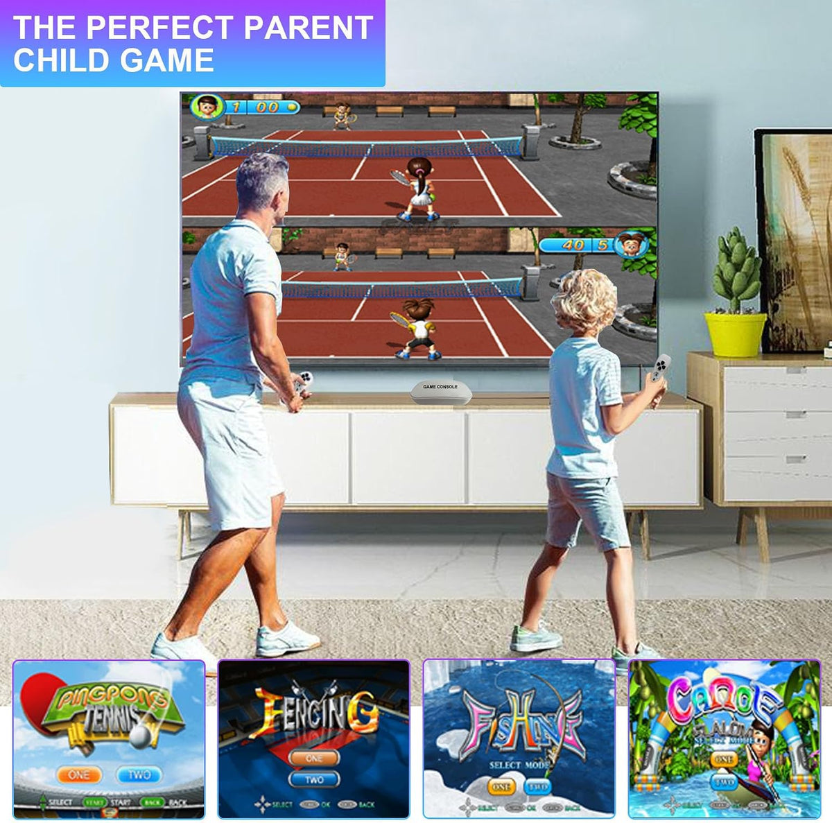 Leyoutime 100+ Games TV Gaming Console with AR Gun & 2 Wireless Controllers - Flex Gamingproduct_type