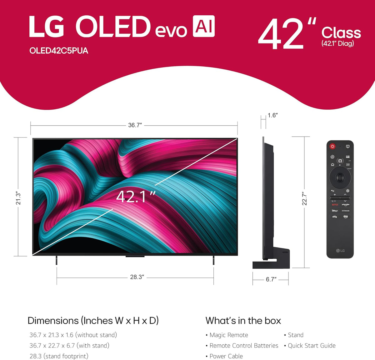 LG 42" OLED evo C5 Series 4K Smart TV - Flex Gamingproduct_type