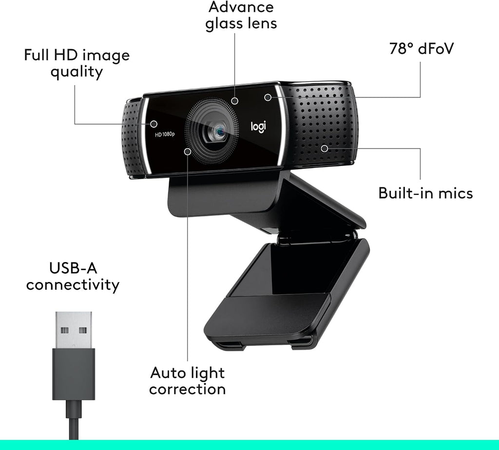 Logitech C920x HD Pro Webcam 1080p – Multiple Bundles - Flex Gamingproduct_type