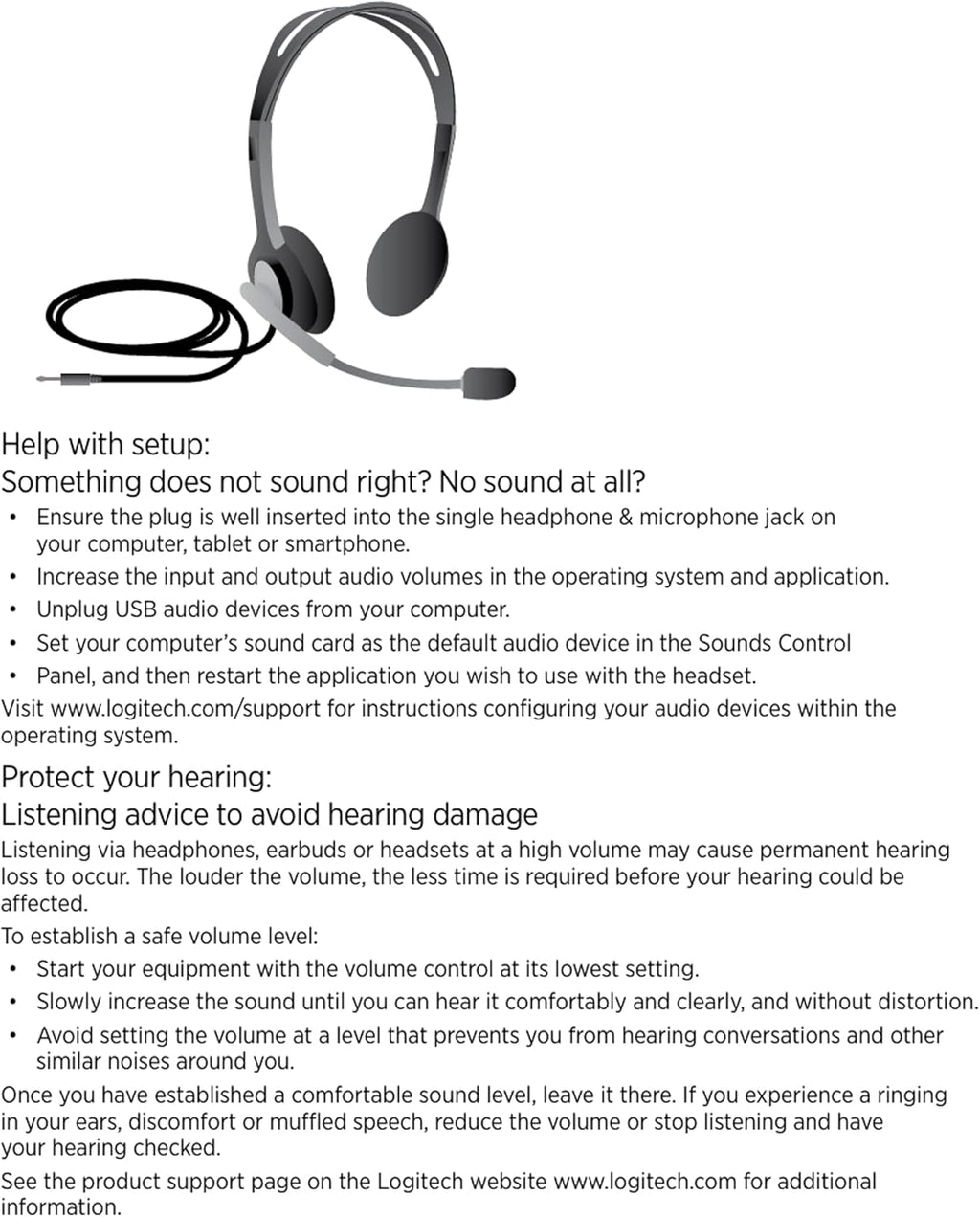Logitech H111 Stereo Headset – Black - Flex Gamingproduct_type