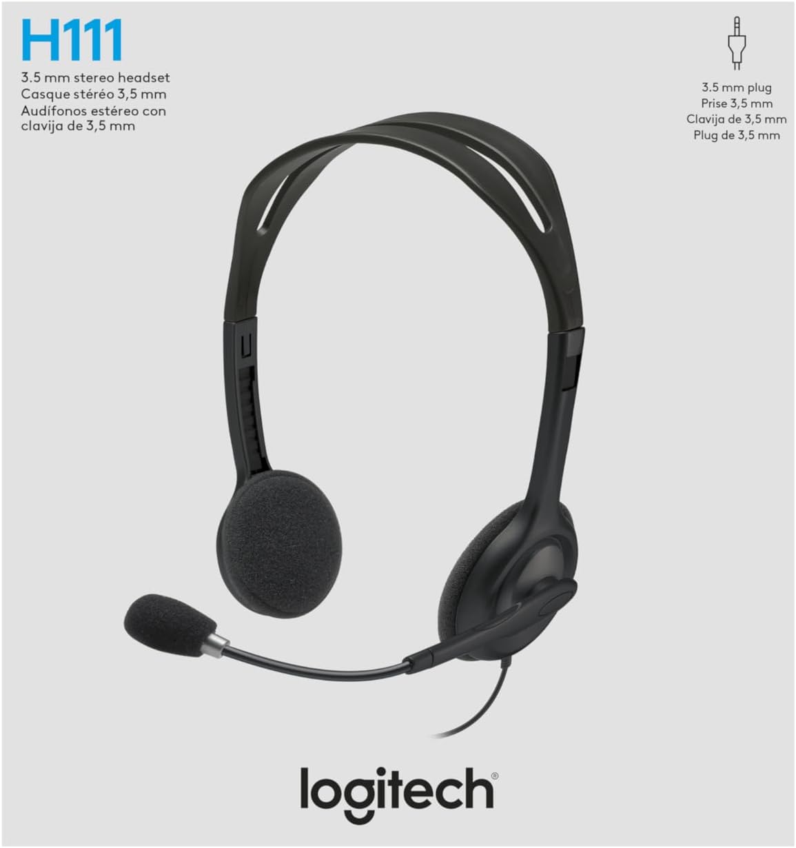 Logitech H111 Stereo Headset – Black - Flex Gamingproduct_type