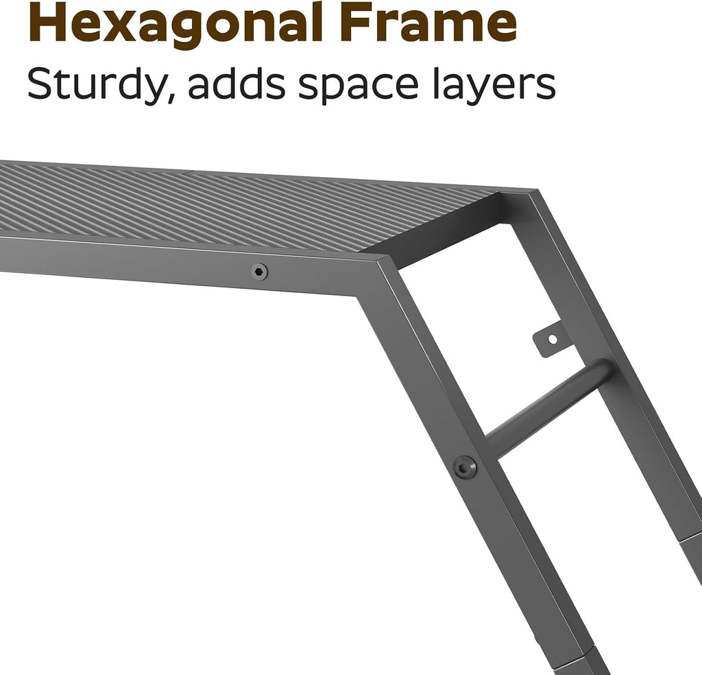MAHANCRIS Gaming Floating Shelf with LED Lights & 4 Hooks – 2 Colors - Flex Gamingproduct_type