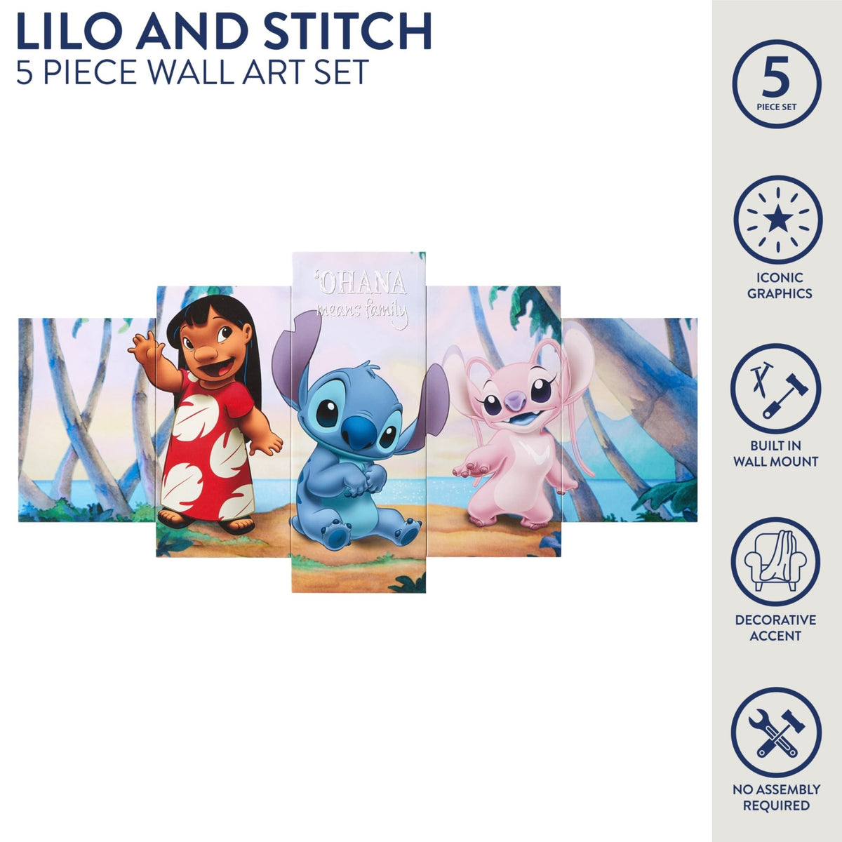 Marvel & Disney 5-Piece Canvas Wall Art Set – 4 Designs - Flex Gamingproduct_type