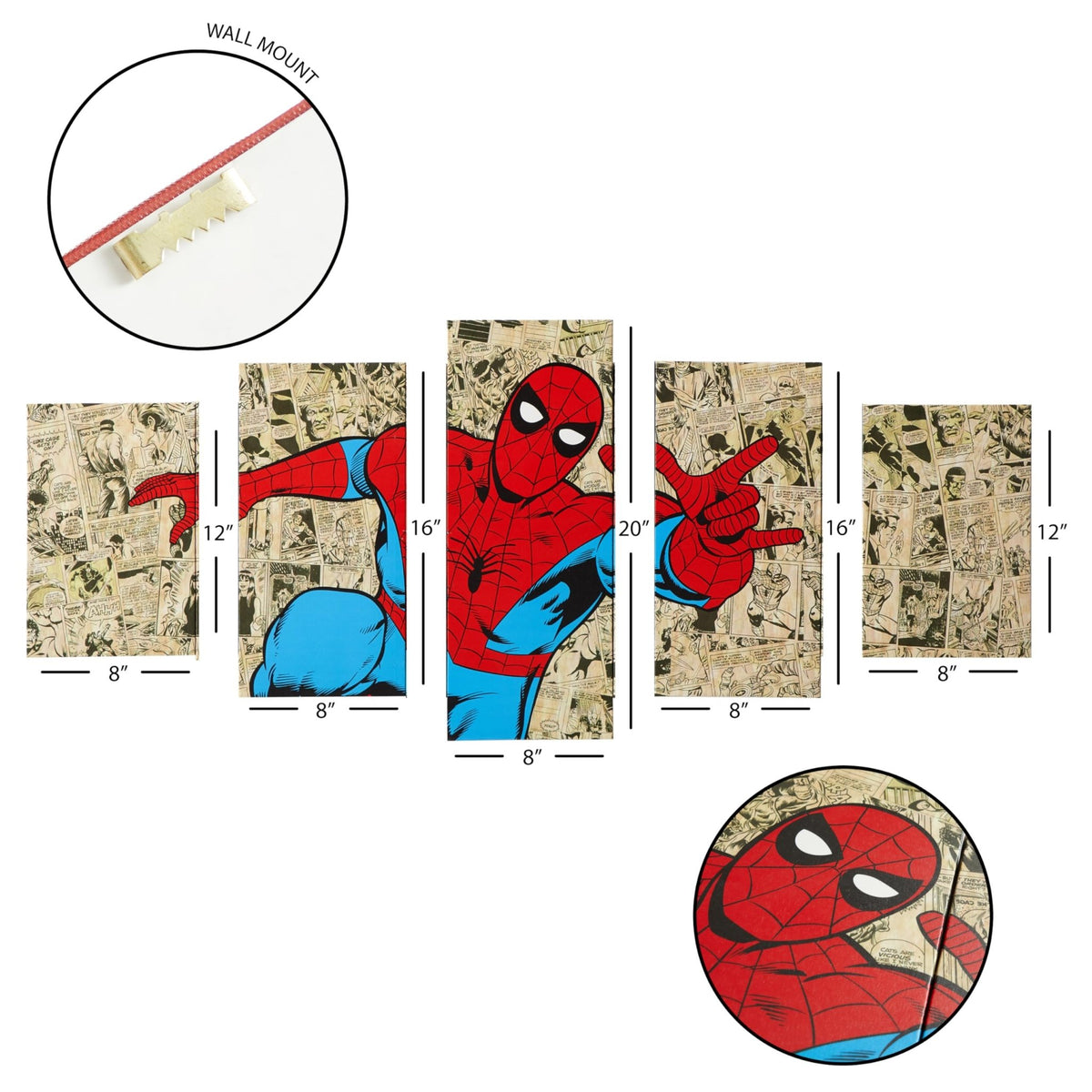 Marvel & Disney 5-Piece Canvas Wall Art Set – 4 Designs - Flex Gamingproduct_type