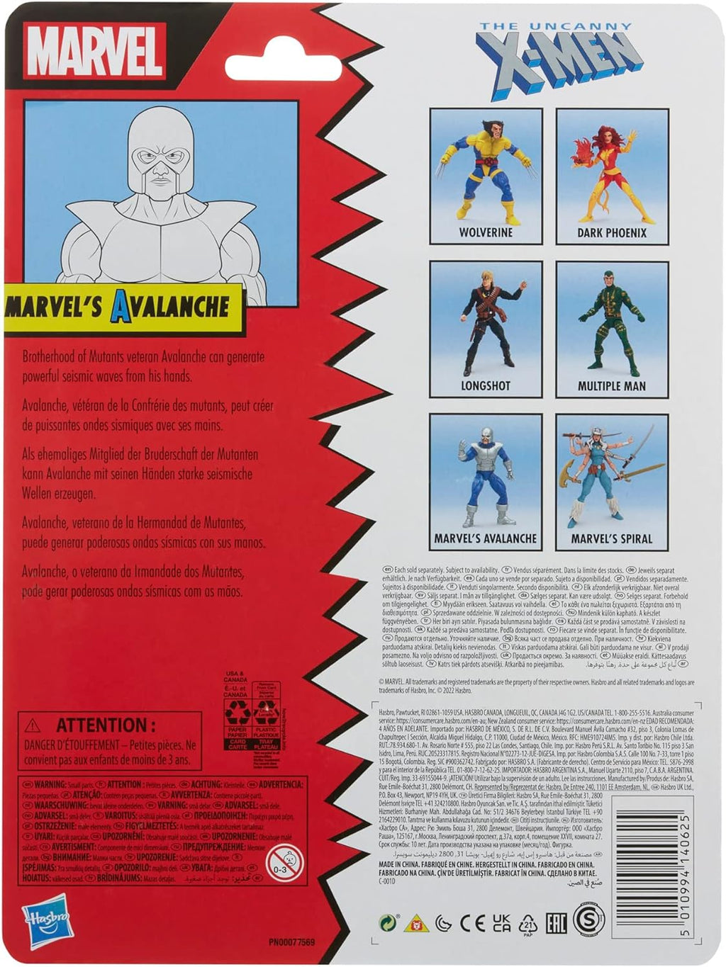 Marvel Legends Classic Avalanche 6-Inch Action Figure - Flex Gamingproduct_type