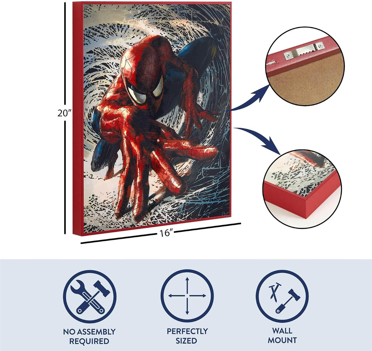 Marvel Spider-Man High Gloss Framed Wall Art – 16x20 In - Flex Gamingproduct_type