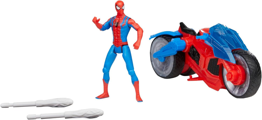 Marvel Spider-Man Web Blast Cycle Playset with 4-Inch Figure & Web Projectiles - Flex Gamingproduct_type
