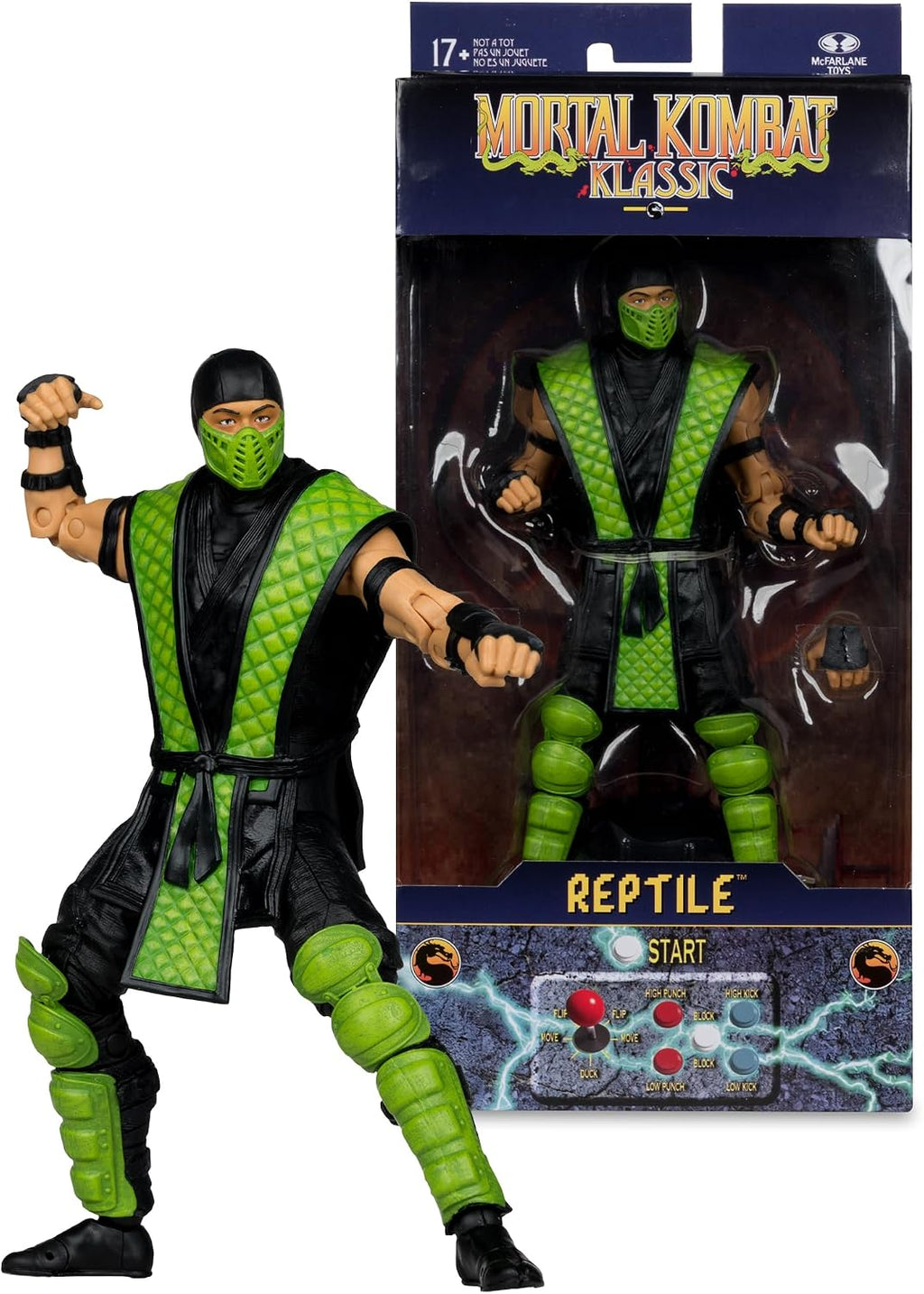 McFarlane Toys Mortal Kombat Klassic – Reptile 7" Action Figure Wave 2 - Flex Gamingproduct_type