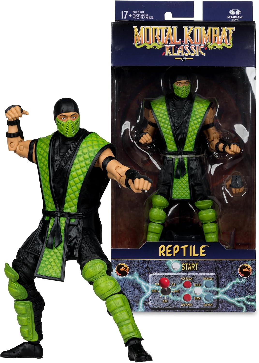 McFarlane Toys Mortal Kombat Klassic – Reptile 7" Action Figure Wave 2 - Flex Gamingproduct_type