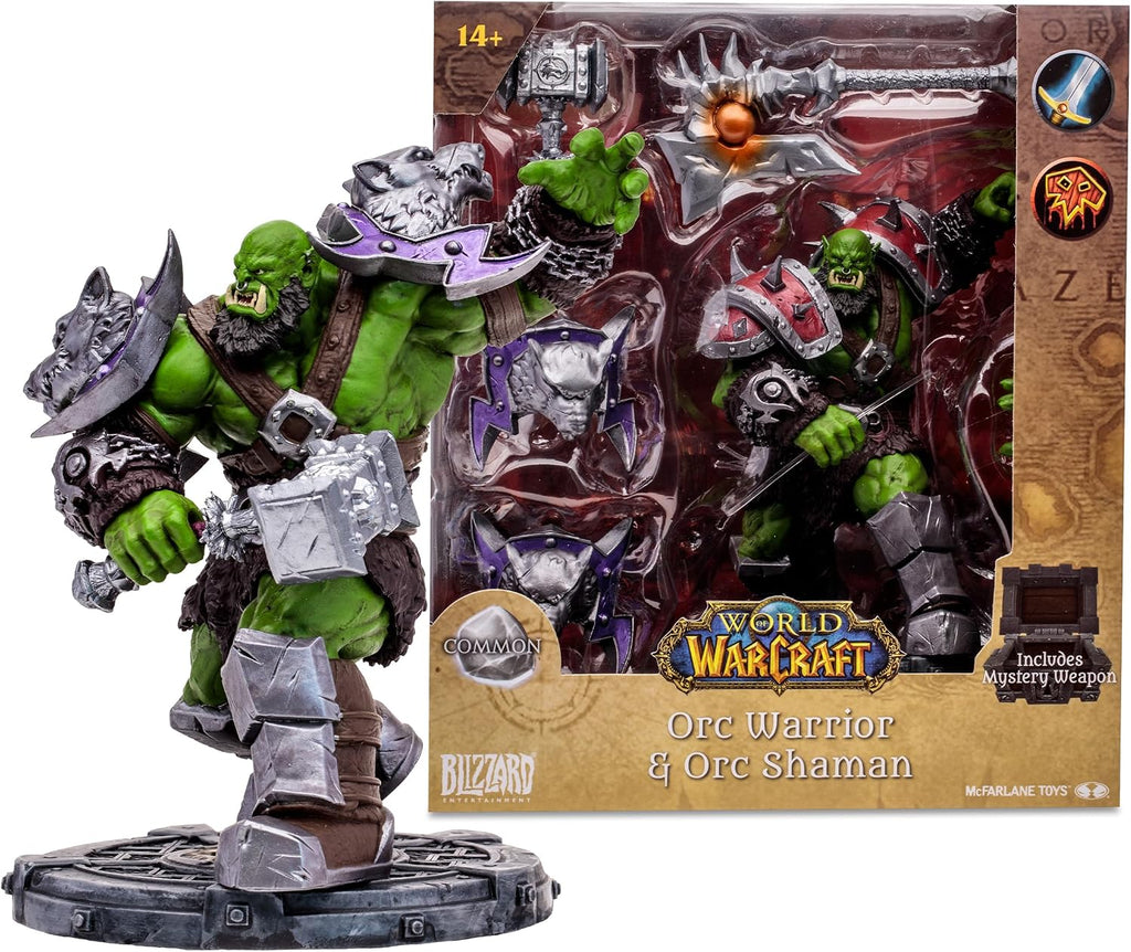 McFarlane Toys World of Warcraft Orc Warrior/Shaman 1:12 Scale Posed Figure - Flex Gamingproduct_type