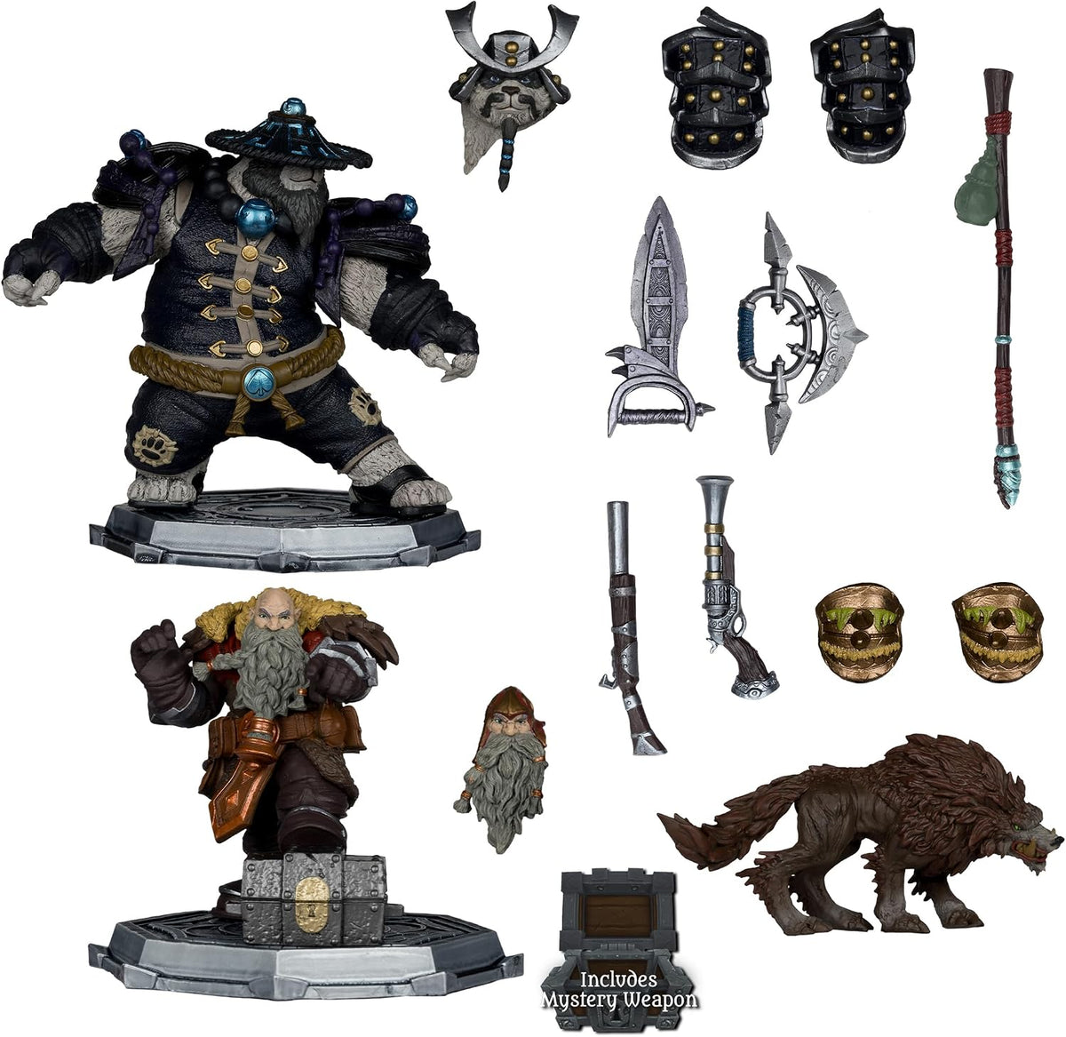 McFarlane Toys WoW Dwarf Hunter & Pandaren 1:12 Scale Deluxe 2-Pack – Gold Label - Flex Gamingproduct_type