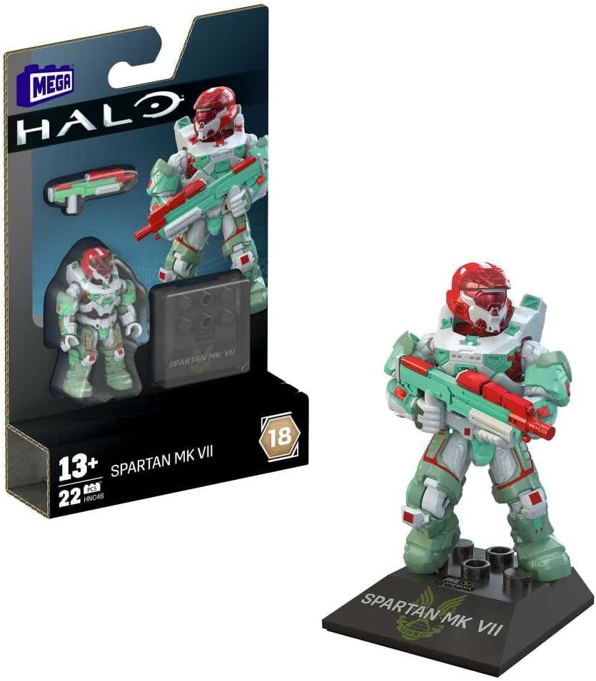 MEGA Halo Heroes Spartan MK VII Micro Figure – Series 18 - Flex Gamingproduct_type