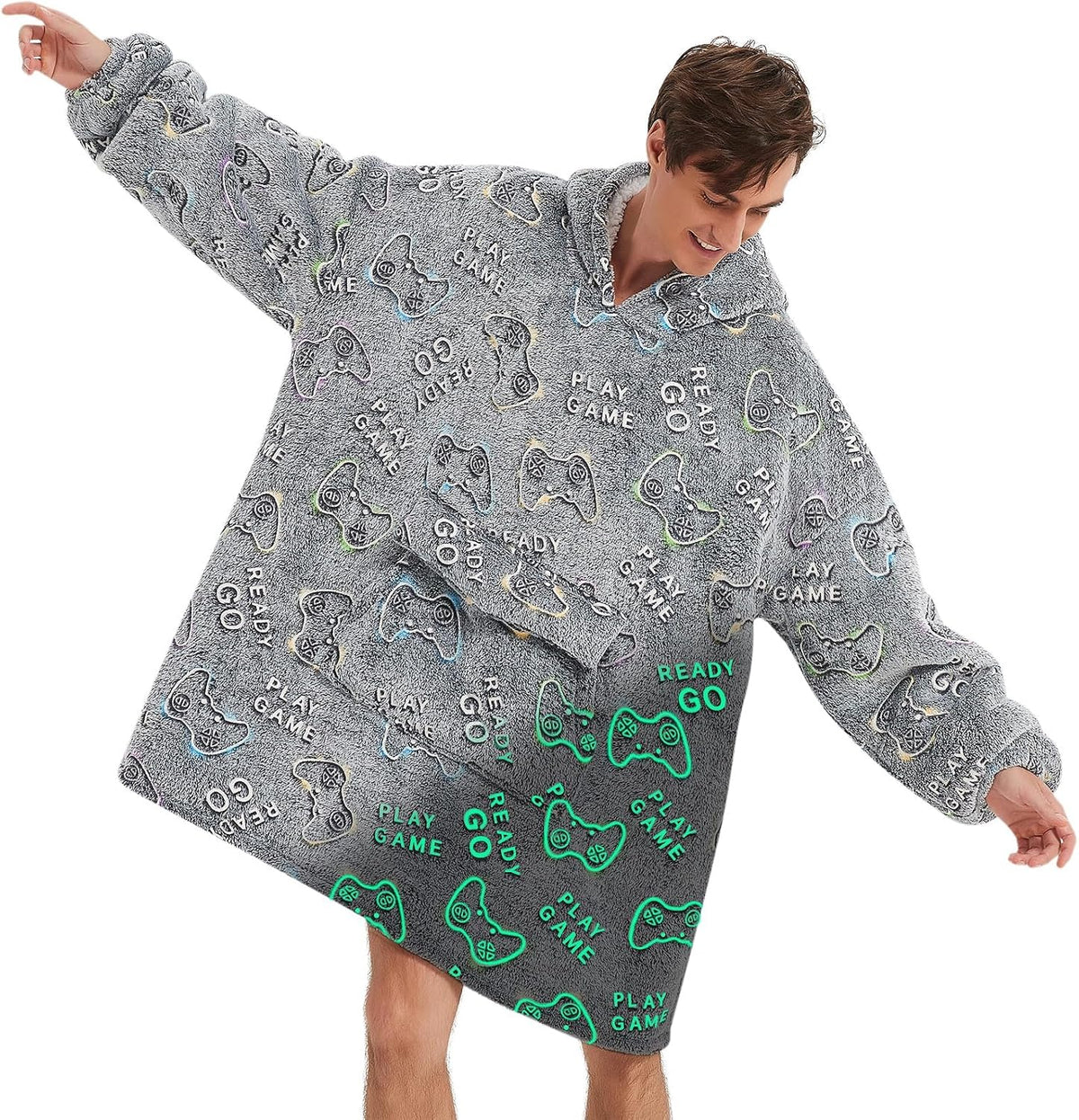 Mewkou Glow in the Dark Wearable Blanket Hoodie – 19 Colors - Flex Gamingproduct_type