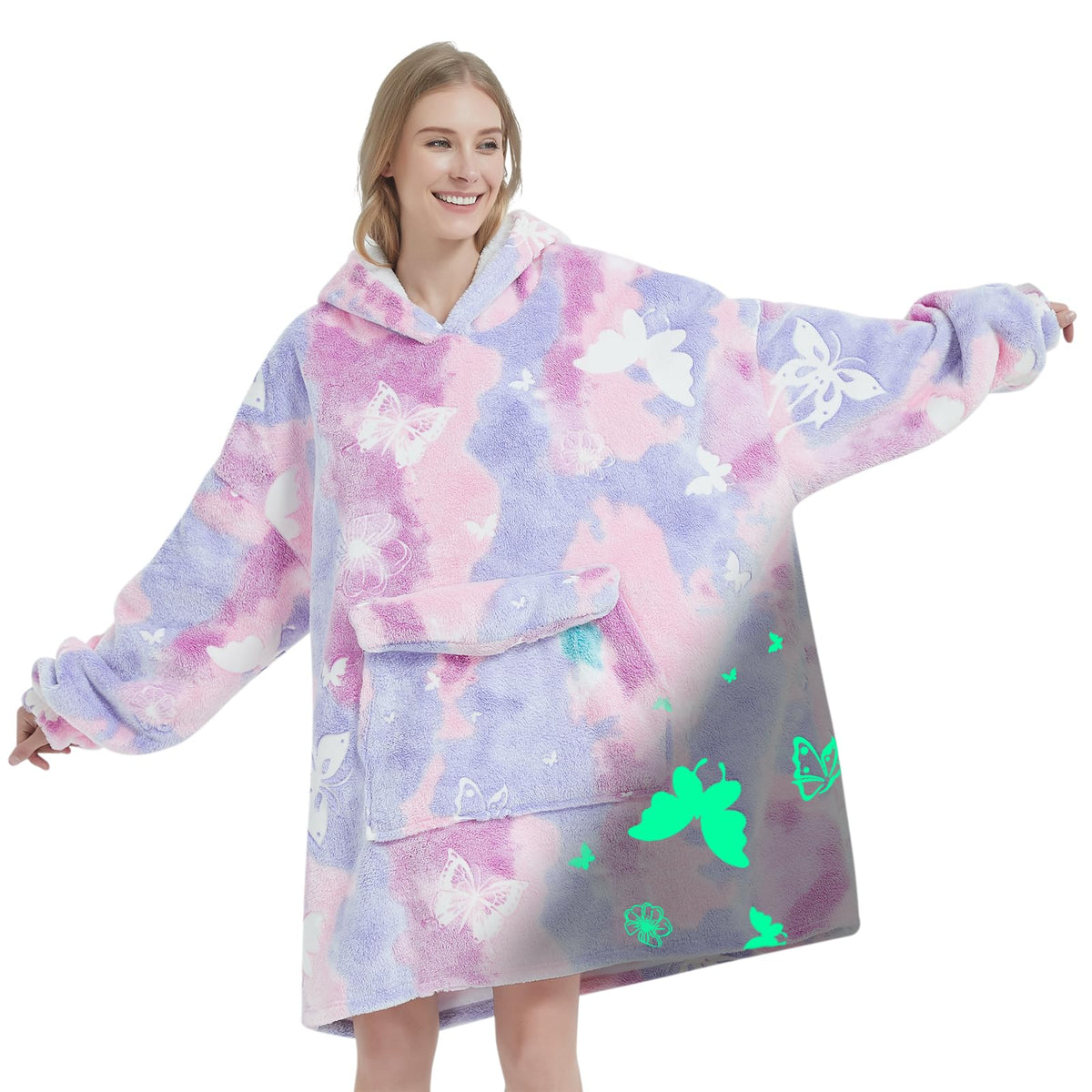 Mewkou Glow in the Dark Wearable Blanket Hoodie – 19 Colors - Flex Gamingproduct_type
