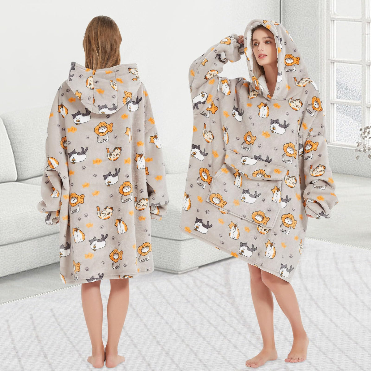 Mewkou Glow in the Dark Wearable Blanket Hoodie – 19 Colors - Flex Gamingproduct_type