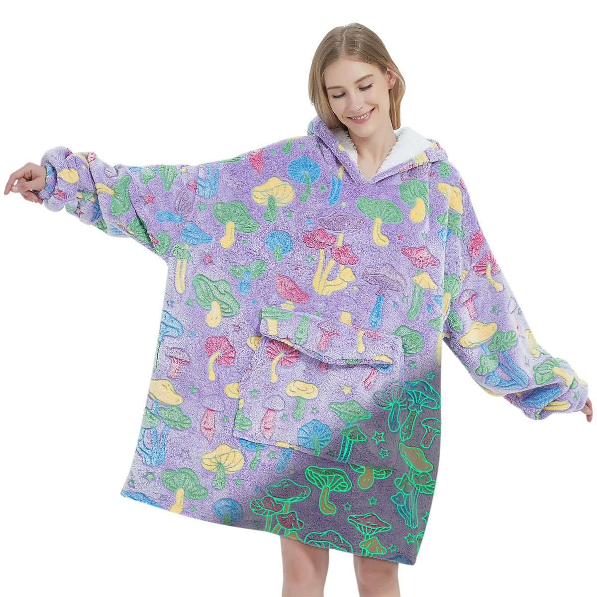Mewkou Glow in the Dark Wearable Blanket Hoodie – 19 Colors - Flex Gamingproduct_type