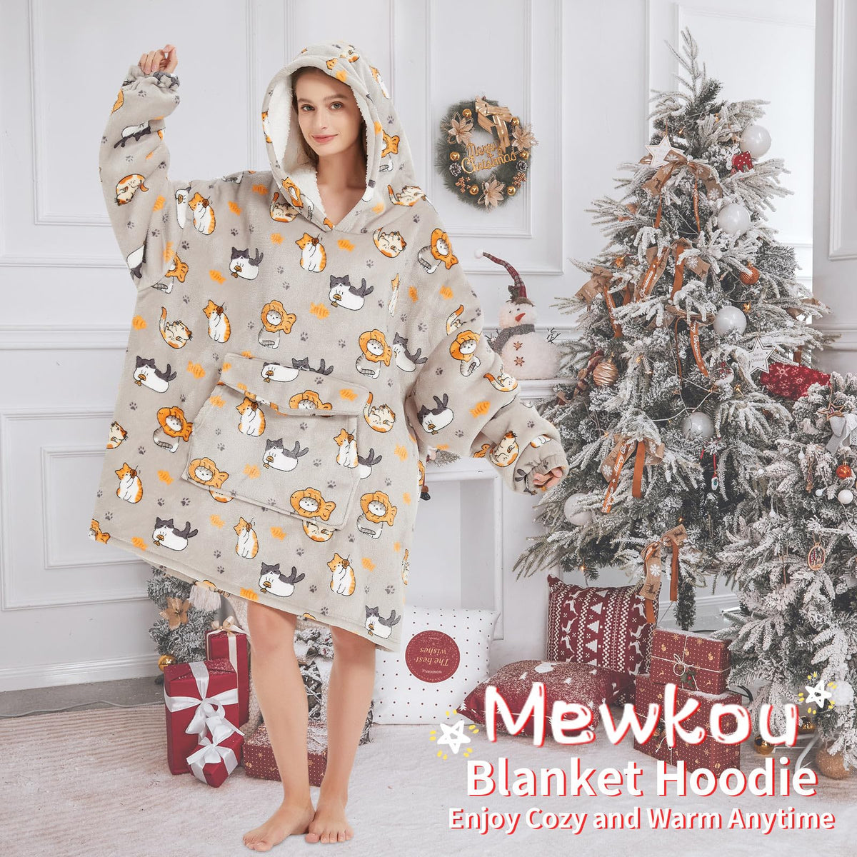 Mewkou Glow in the Dark Wearable Blanket Hoodie – 19 Colors - Flex Gamingproduct_type
