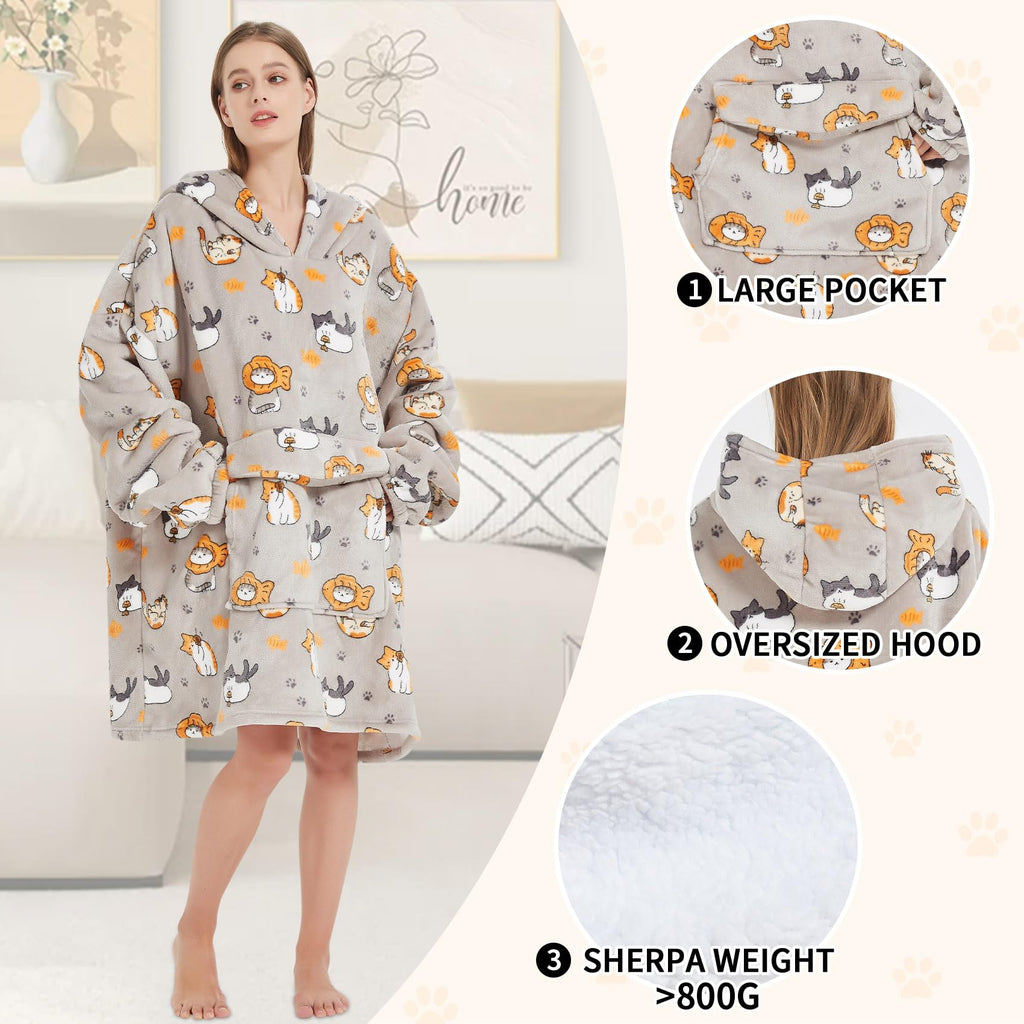 Mewkou Glow in the Dark Wearable Blanket Hoodie – 19 Colors - Flex Gamingproduct_type