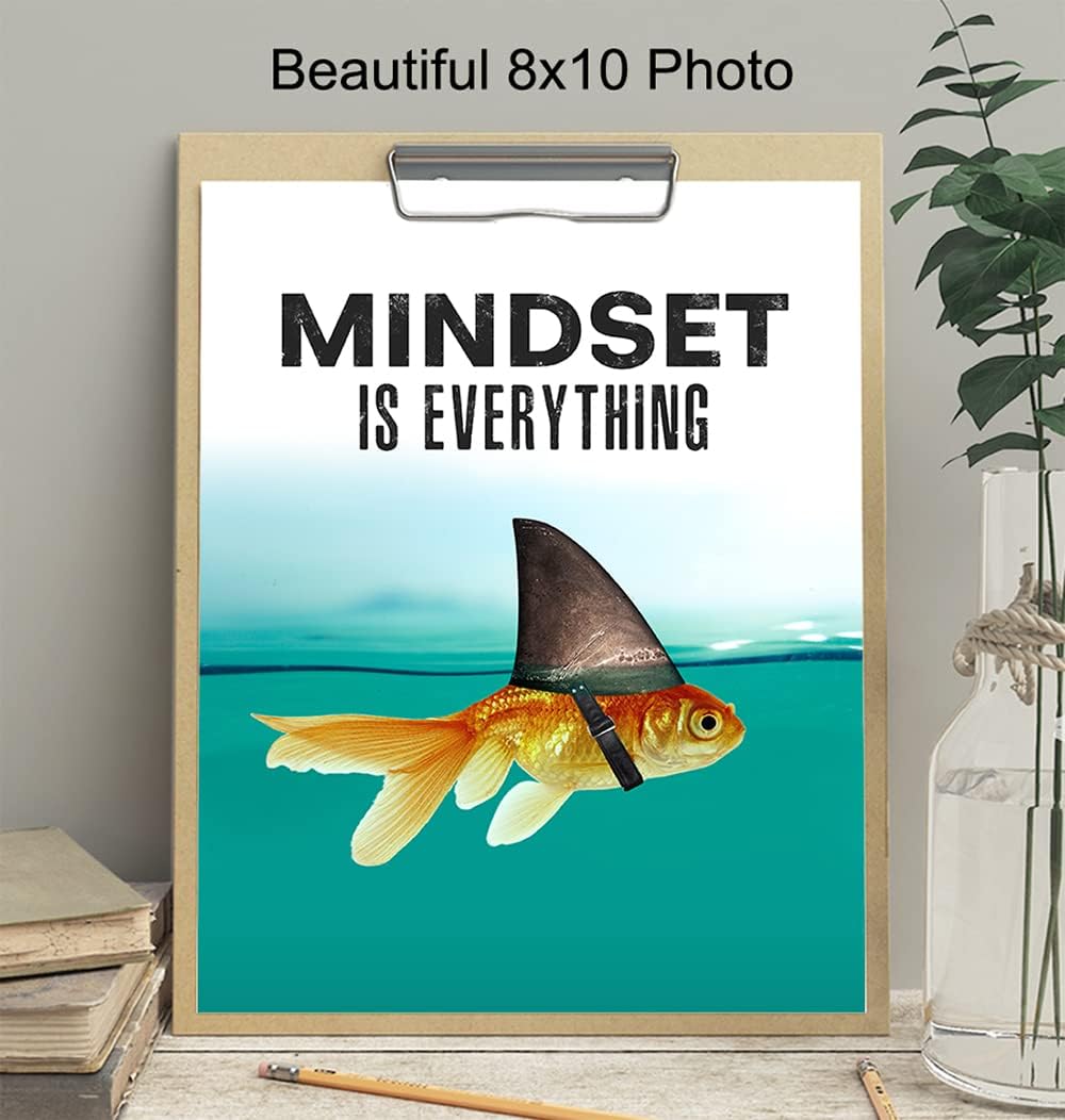 Mindset Is Everything Motivational Wall Art Poster – 2 Styles & 2 Sizes - Flex Gamingproduct_type