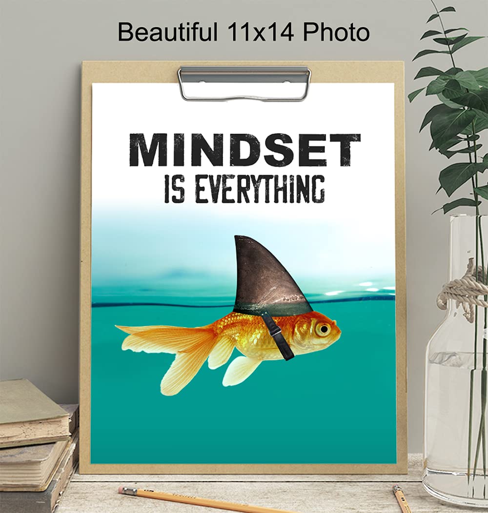 Mindset Is Everything Motivational Wall Art Poster – 2 Styles & 2 Sizes - Flex Gamingproduct_type