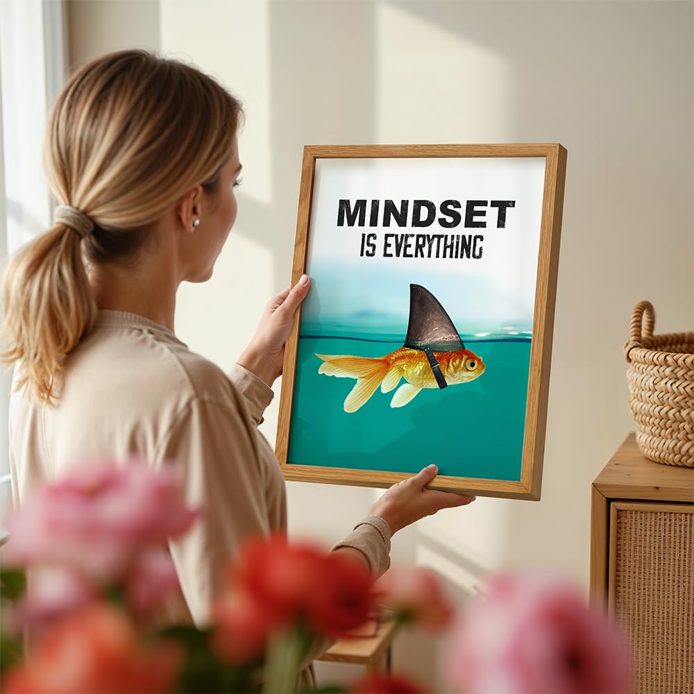 Mindset Is Everything Motivational Wall Art Poster – 2 Styles & 2 Sizes - Flex Gamingproduct_type