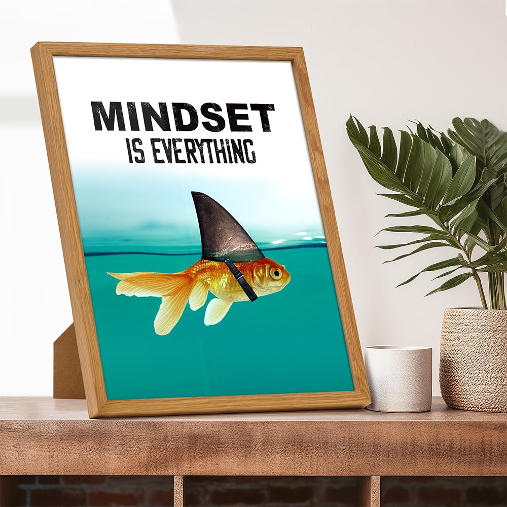 Mindset Is Everything Motivational Wall Art Poster – 2 Styles & 2 Sizes - Flex Gamingproduct_type