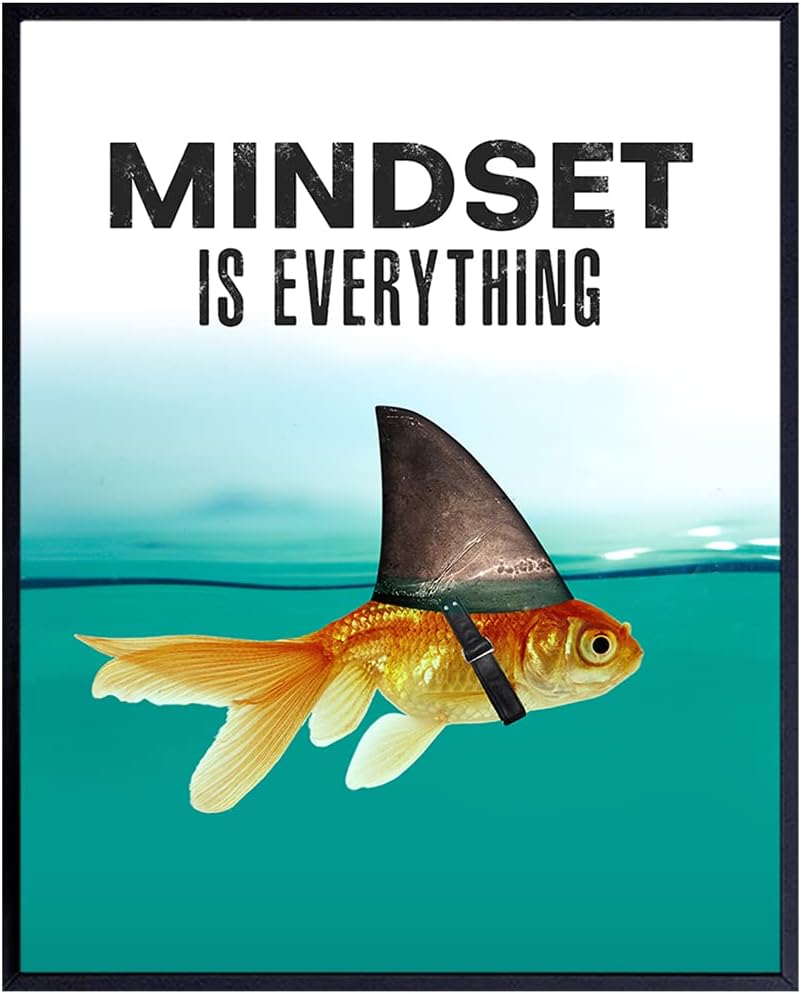 Mindset Is Everything Motivational Wall Art Poster – 2 Styles & 2 Sizes - Flex Gamingproduct_type