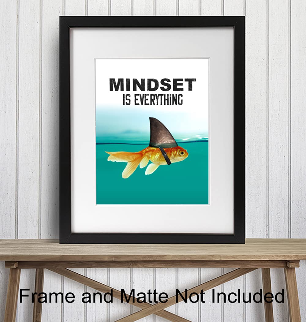 Mindset Is Everything Motivational Wall Art Poster – 2 Styles & 2 Sizes - Flex Gamingproduct_type